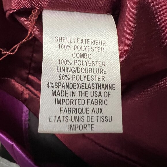 Milly Womens Peau De Soie Colorblock Seamed Shift Dress Burgundy Purple size 2 - Picture 10 of 12